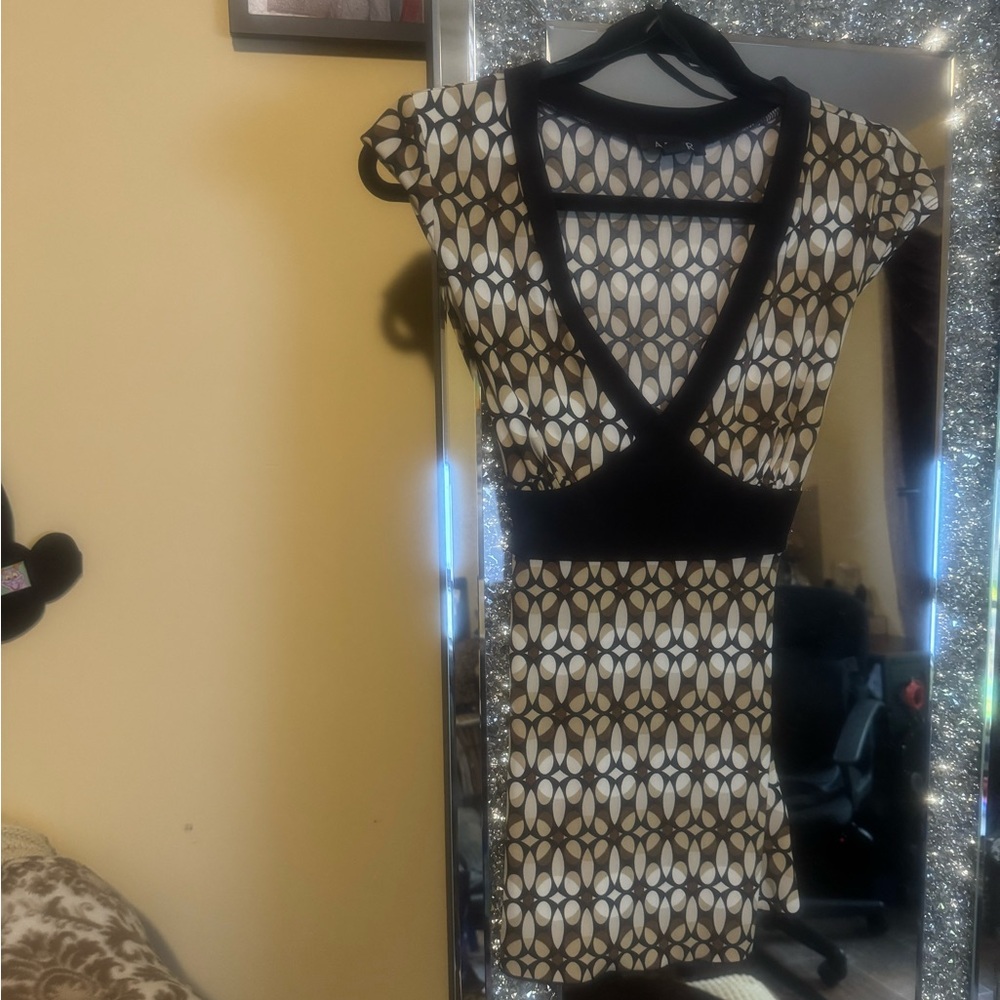 Stylish Black and Cream Women's Dress